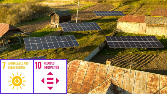 solar panels in a field